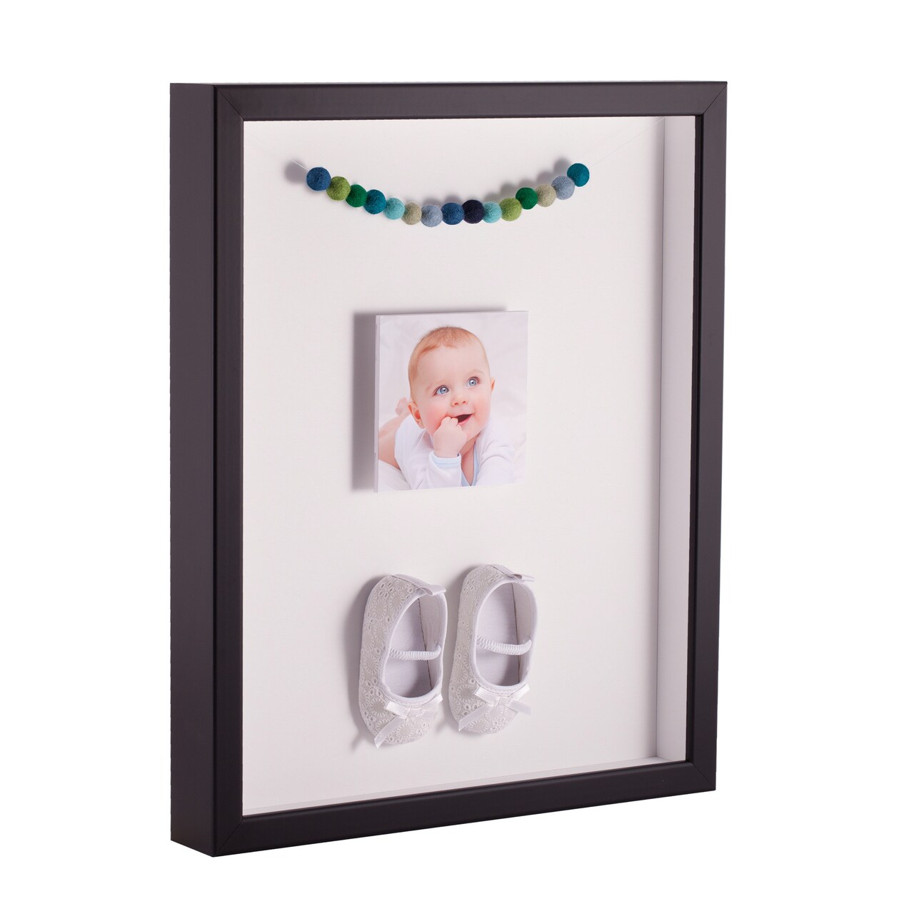 ArtToFrames 12x24 Inch Shadow Box Picture Frame, with a Satin Black Tall 1.00" Wide Shadowbox frame and Super White Mat Backing (4654)